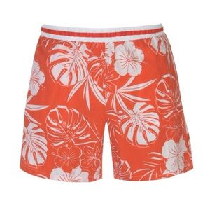 Boss  Hugo Boss Orange and White Floral Swim Trunks